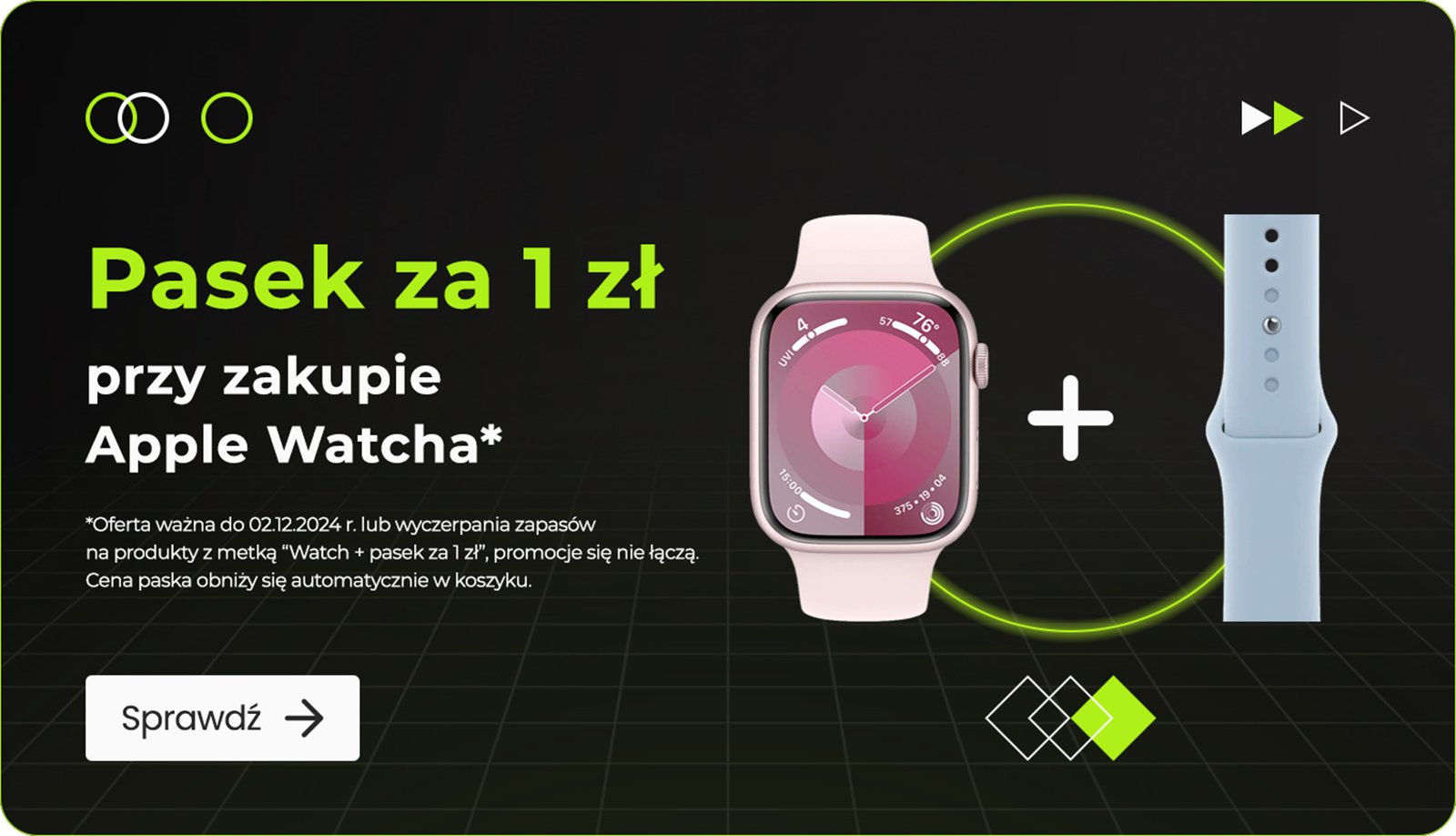 Pasek za 1 zł przy zakupie Apple Watcha