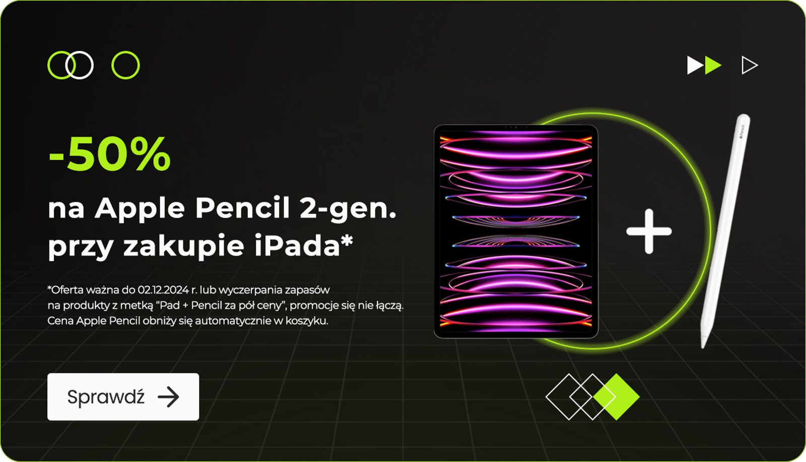 -50% na Apple Pencil 2-gen. przy zakupie iPada