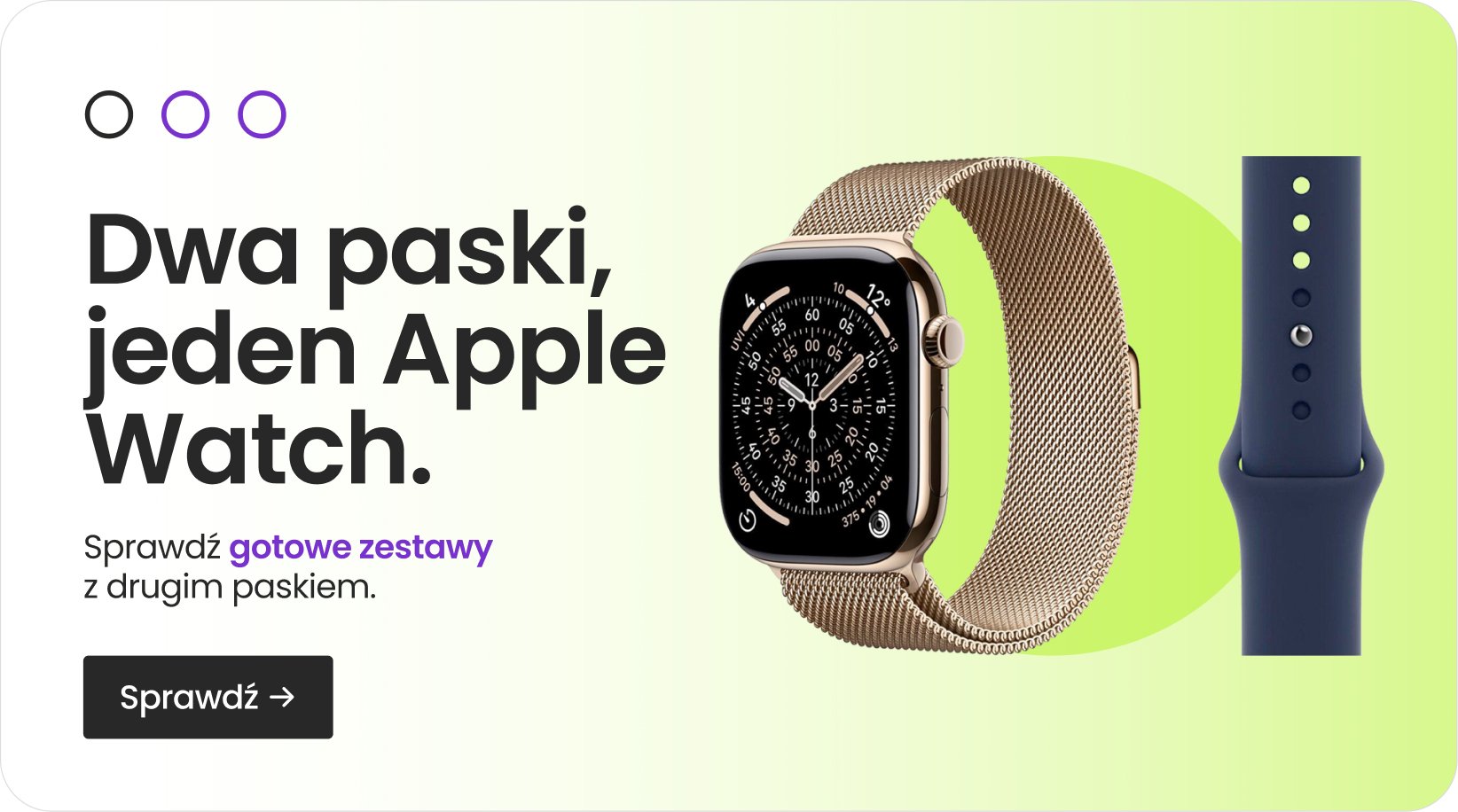 Dwa paski, jeden Apple Watch