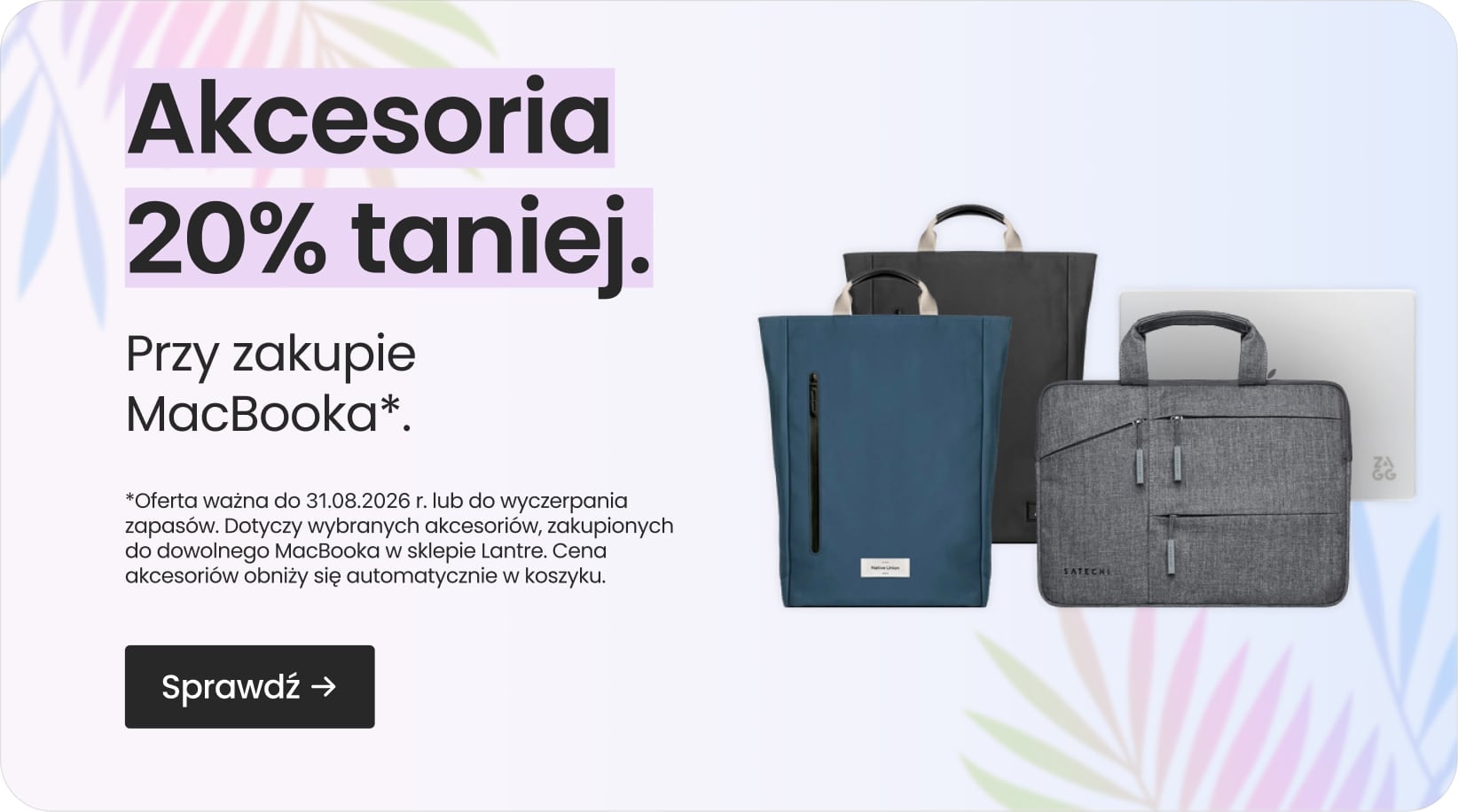 Akcesoria 20% taniej przy zakupie MacBooka