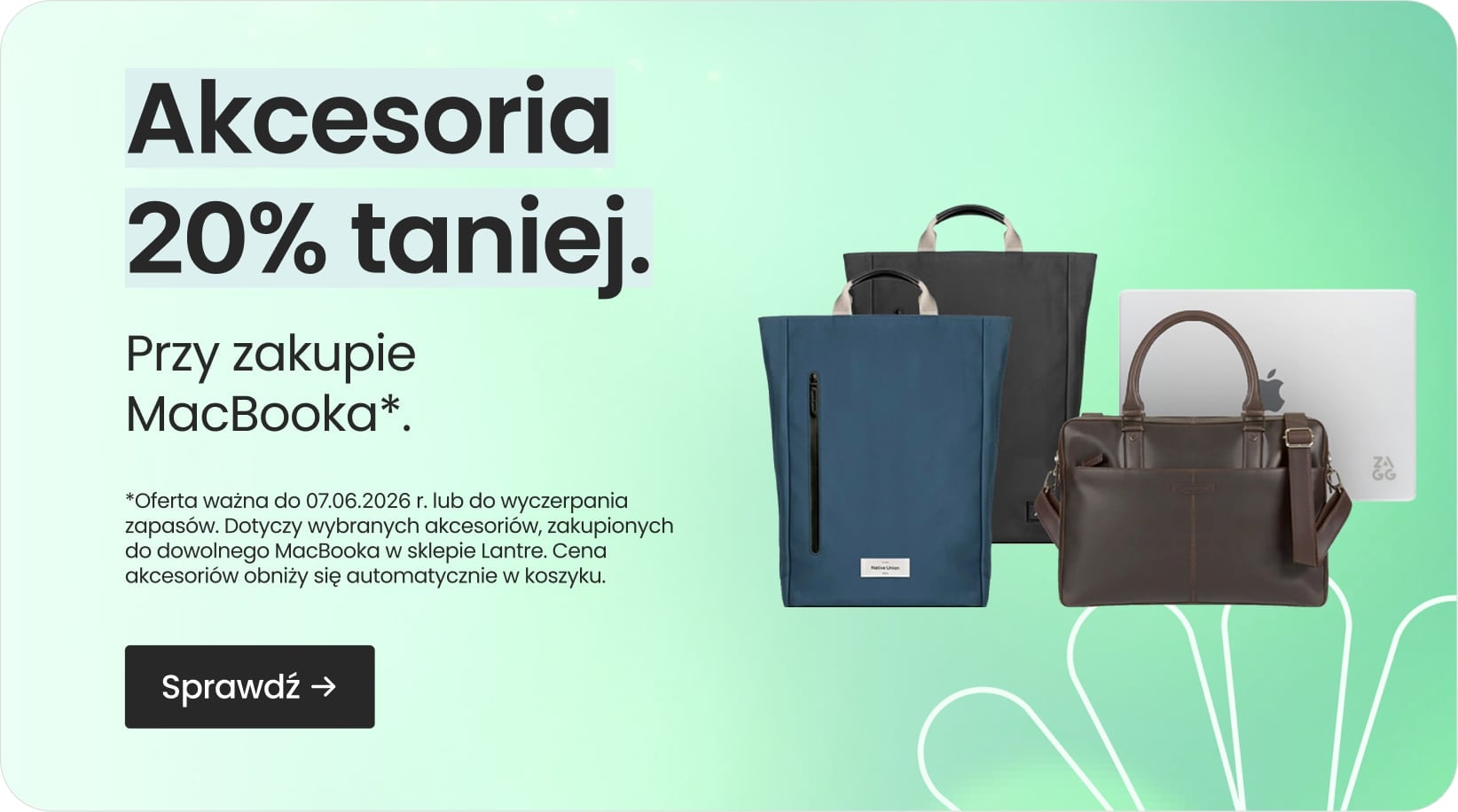 Akcesoria 20% taniej przy zakupie MacBooka