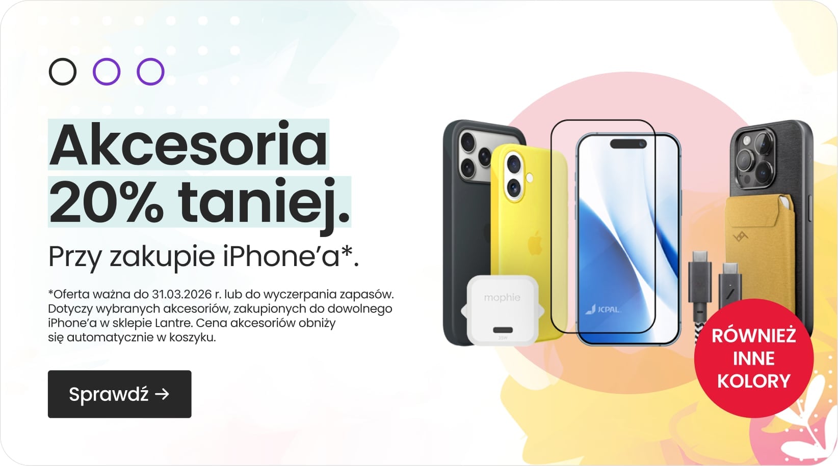 Akcesoria 20% taniej przy zakupie iPhone