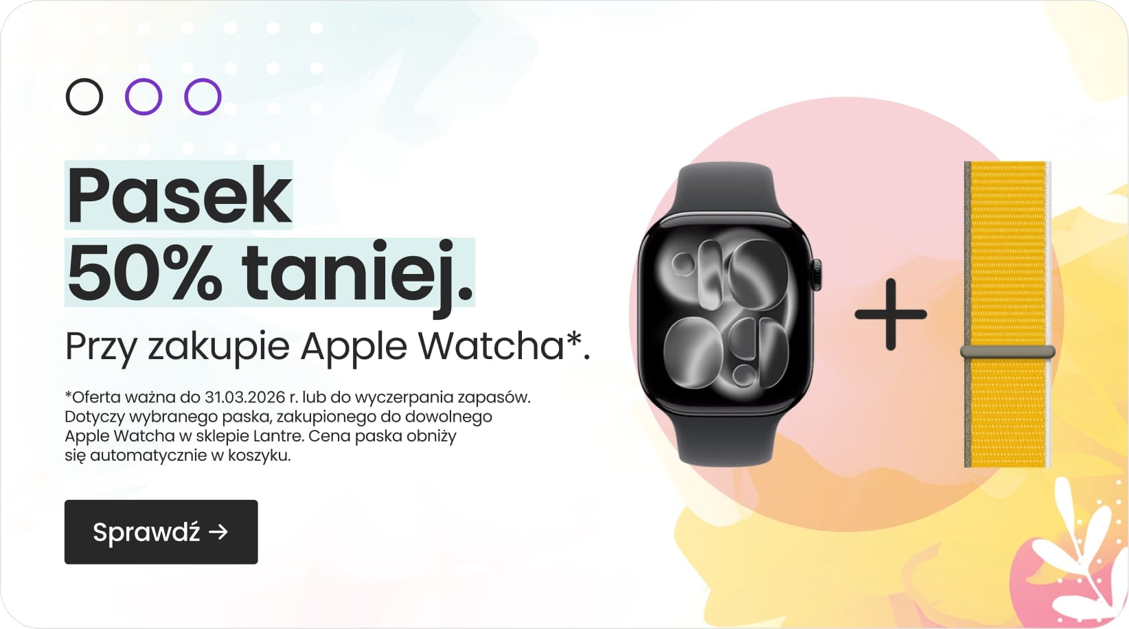 Pasek 50% taniej przy zakupie Apple Watcha