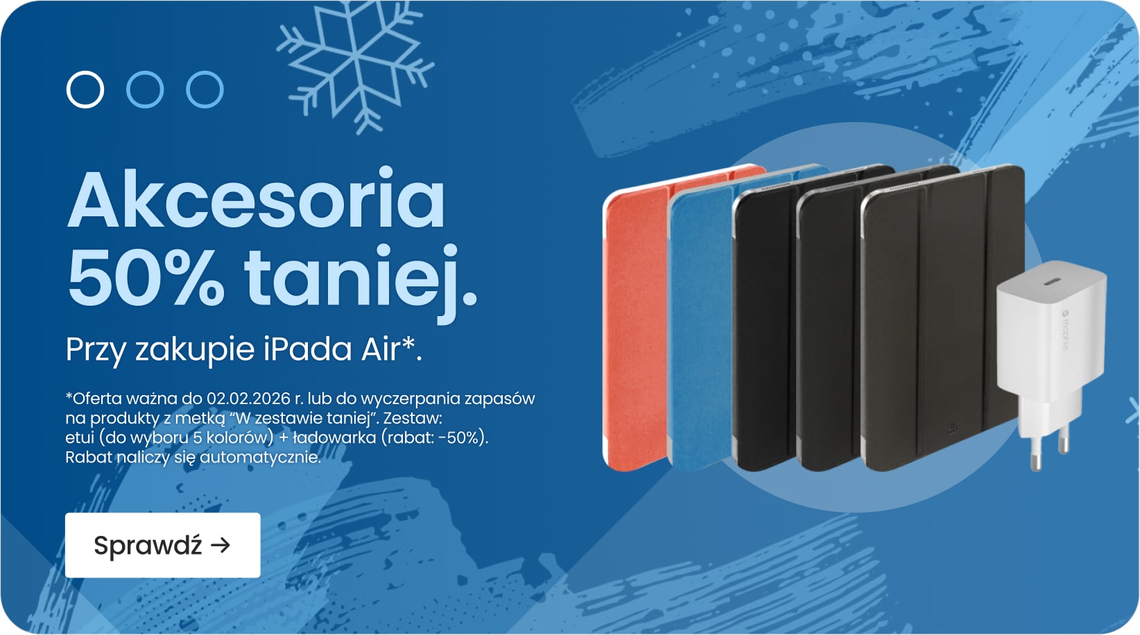 Akcesoria 50% taniej przy zakupie iPada Air
