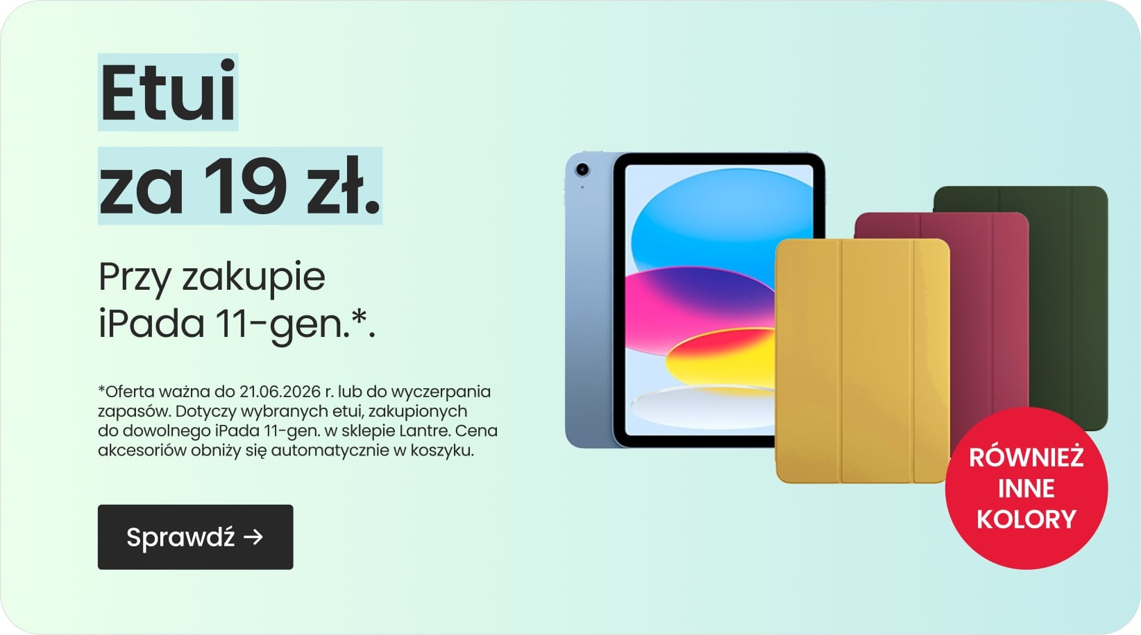 Etui za 19 zł przy zakupie iPada 11-gen.