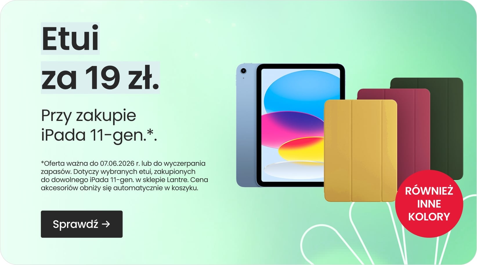 Etui za 19 zł przy zakupie iPada 11-gen.