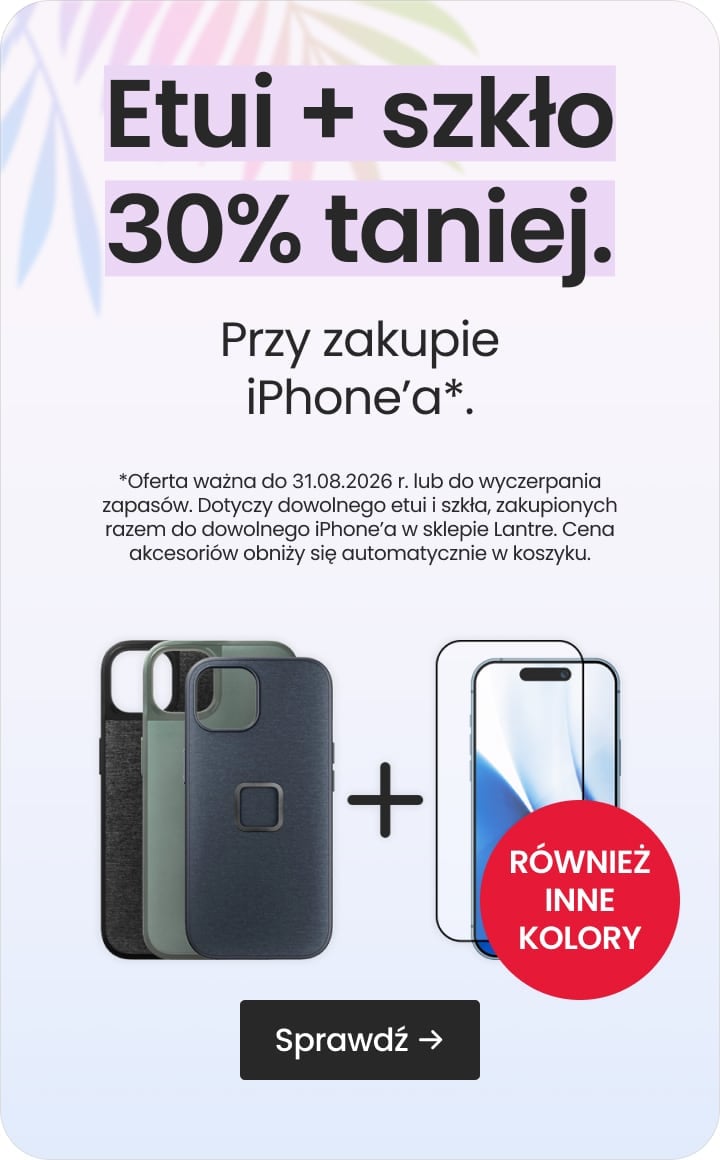 Etui + szkło 30% taniej przy zakupie iPhone