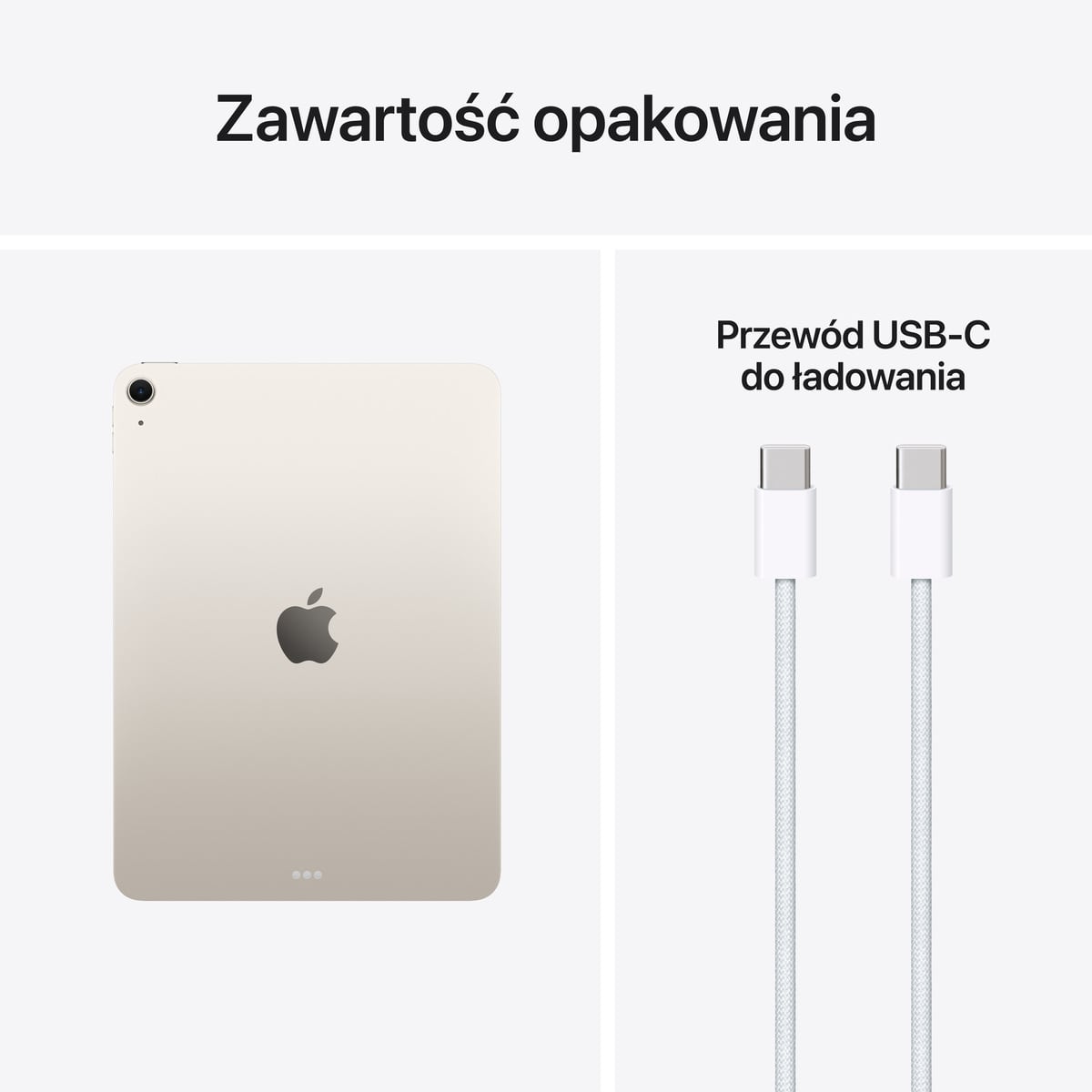 Apple iPad Air 11 M4 - Zawartośc opakowania Apple iPad Air 11 M4- Zawartość opakowania