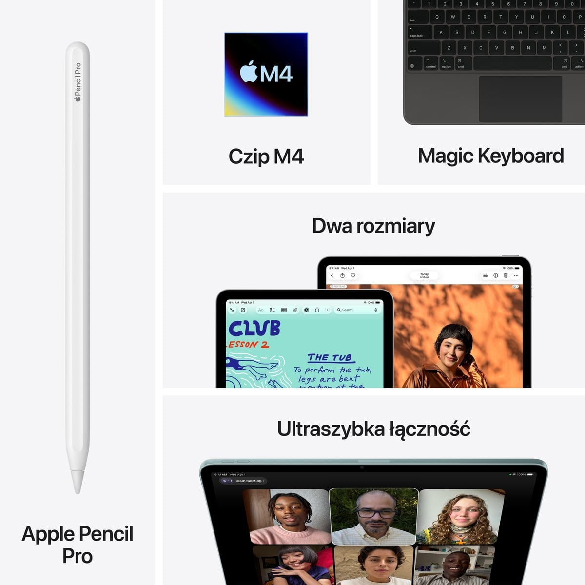 iPad Air M4 - Najważniejsze cechy iPad Air M4 - Najważniejsze cechy