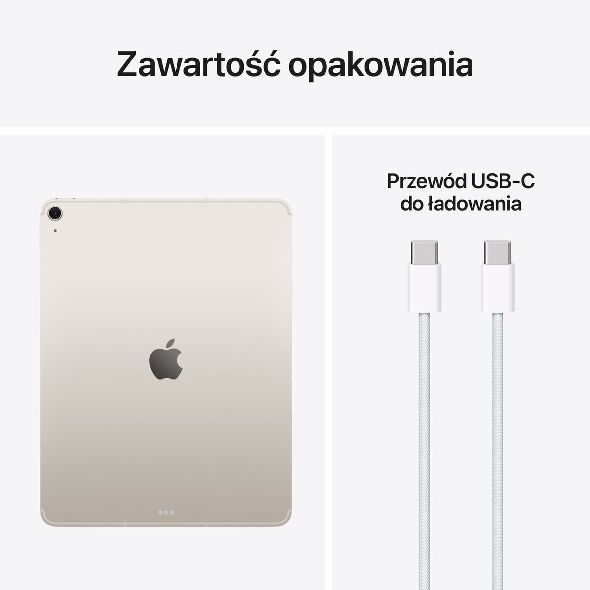 Apple iPad Air 13 M4 - Zawartośc opakowania Apple iPad Air 13 M4- Zawartość opakowania