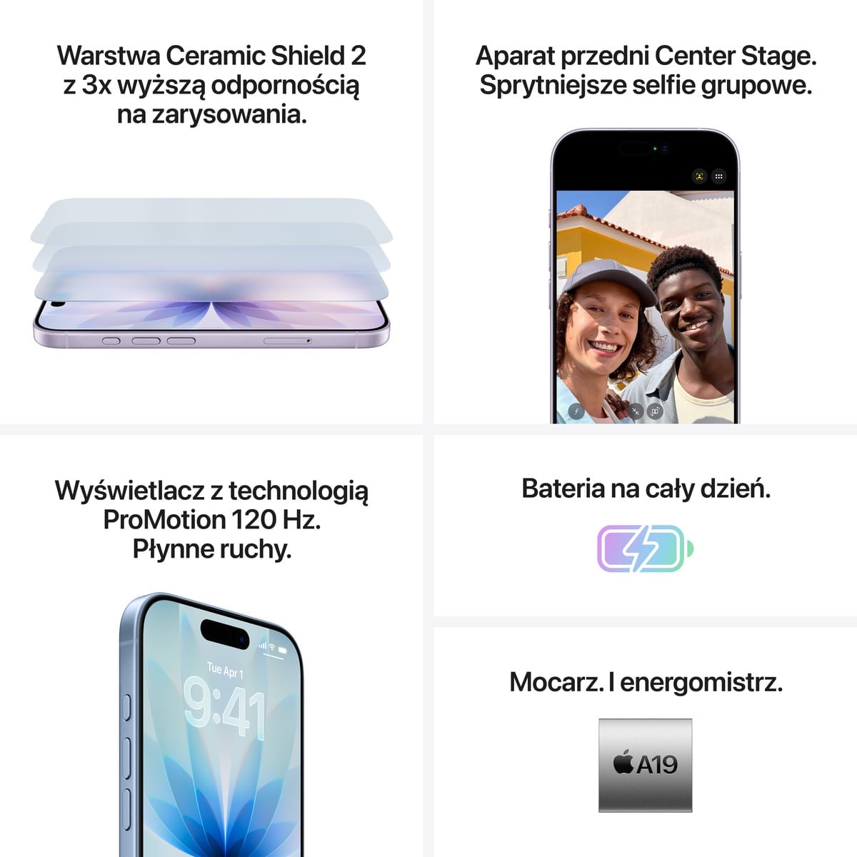 Apple iPhone 17 256GB Gołębi (Mist Blue) - Outlet  - najważniejsze cechy