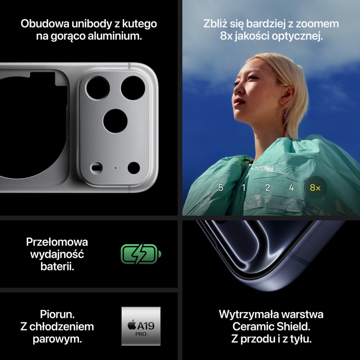 Apple iPhone 17 Pro 256GB Głębinowy błękit (Deep Blue) - Outlet  - najważniejsze cechy