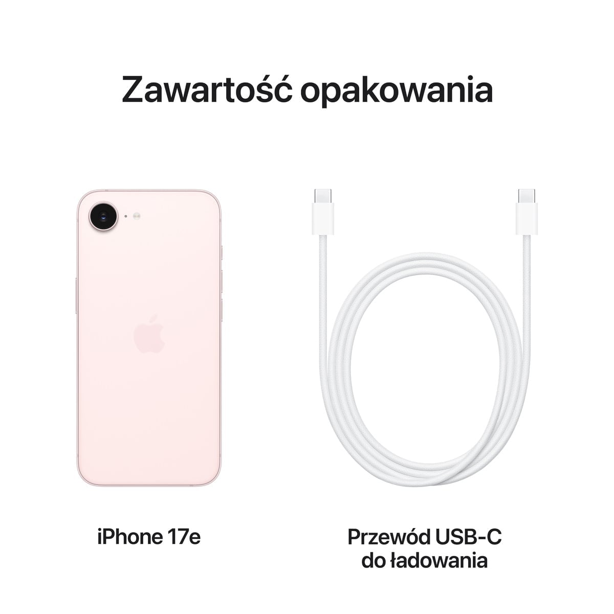 iPhone 17e biały - zestaw