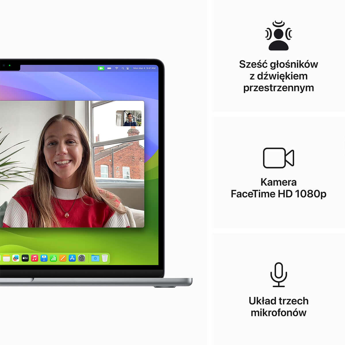 Apple MacBook Air 15 M3 8-core CPU + 10-core GPU / 16GB RAM / 256GB SSD / Księżycowa Poświata (Starlight) - najważniejsze cechy