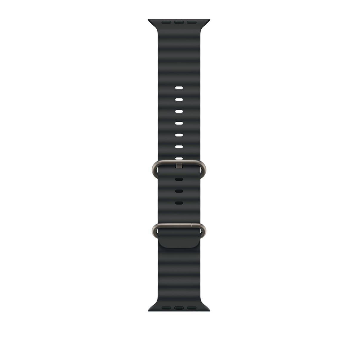 Apple Pasek Ocean w kolorze czarnym z elementami z tytanu w kolorze naturalnym do koperty 44mm / 45mm / 46mm / 49mm - rozmiar uniwersalny Apple Pasek Ocean w kolorze czarnym z elementami z tytanu w kolorze naturalnym do koperty 44mm / 45mm / 46mm / 49mm - rozmiar uniwersalny