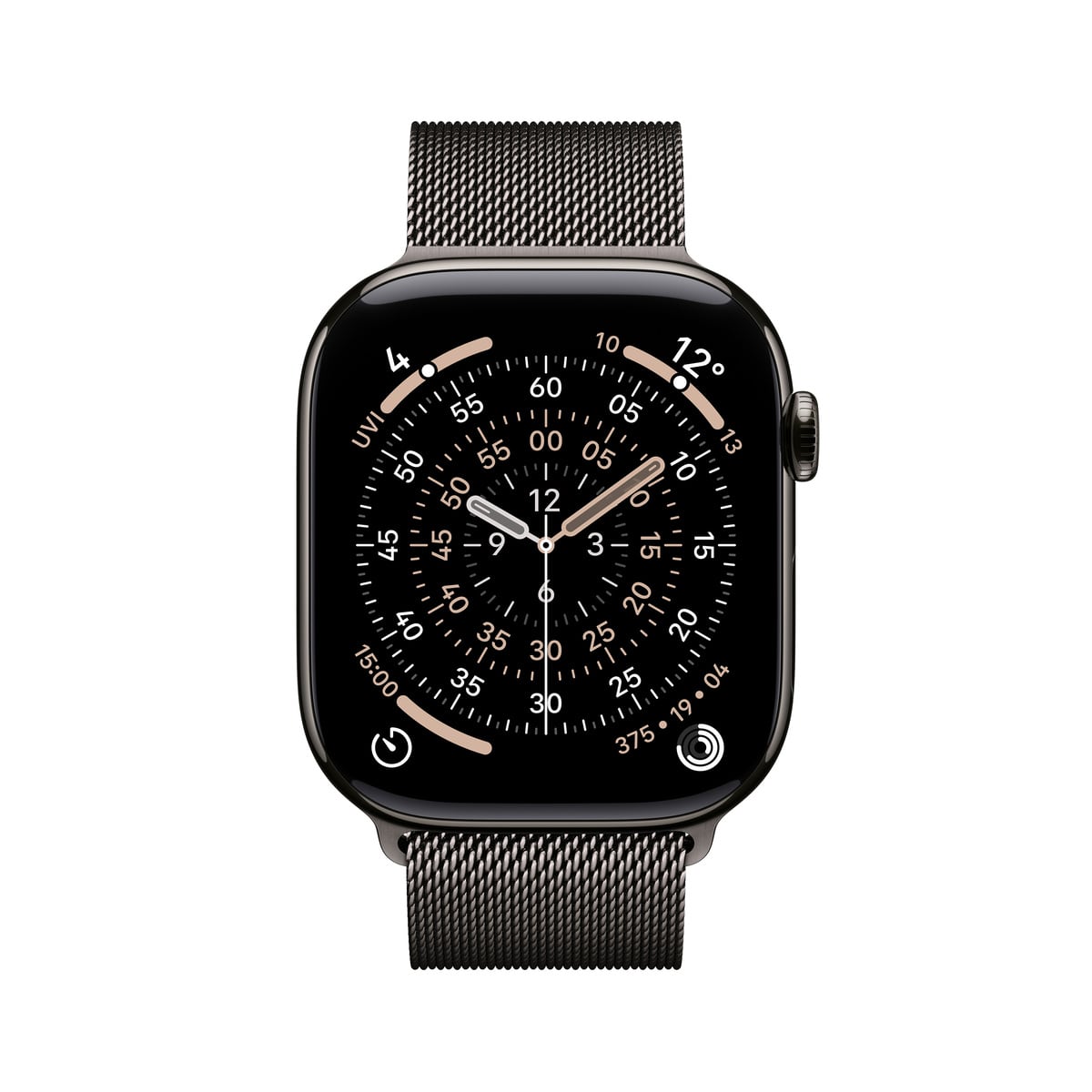 Apple Watch Series 11 GPS + Cellular Koperta 42mm z Tytanu w kolorze Łupku z Bransoletą mediolańską w kolorze Łupku - zestaw