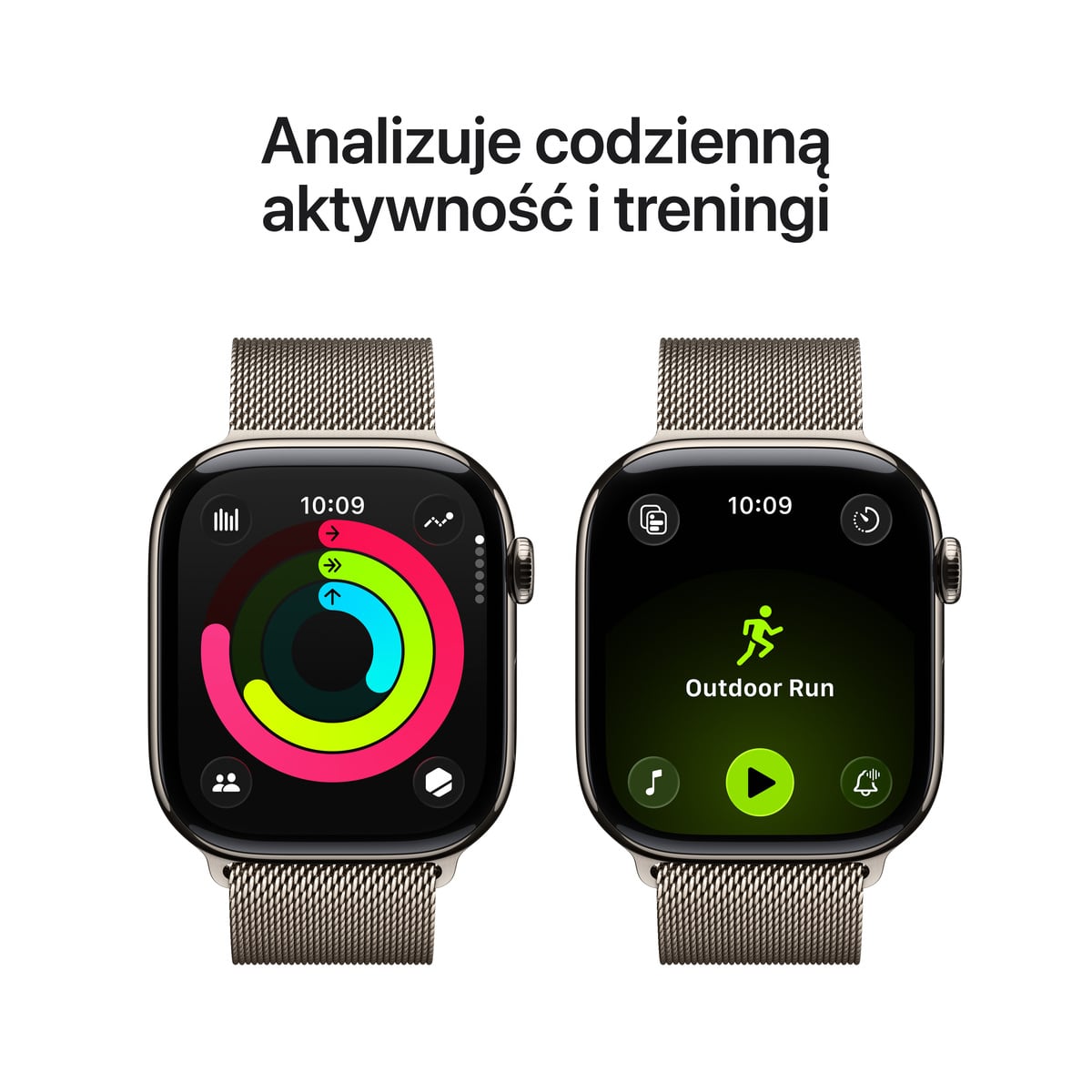 Apple Watch Series 11 GPS + Cellular Koperta 42mm z Tytanu w kolorze Naturalnym z Bransoletą mediolańską w kolorze Naturalnym