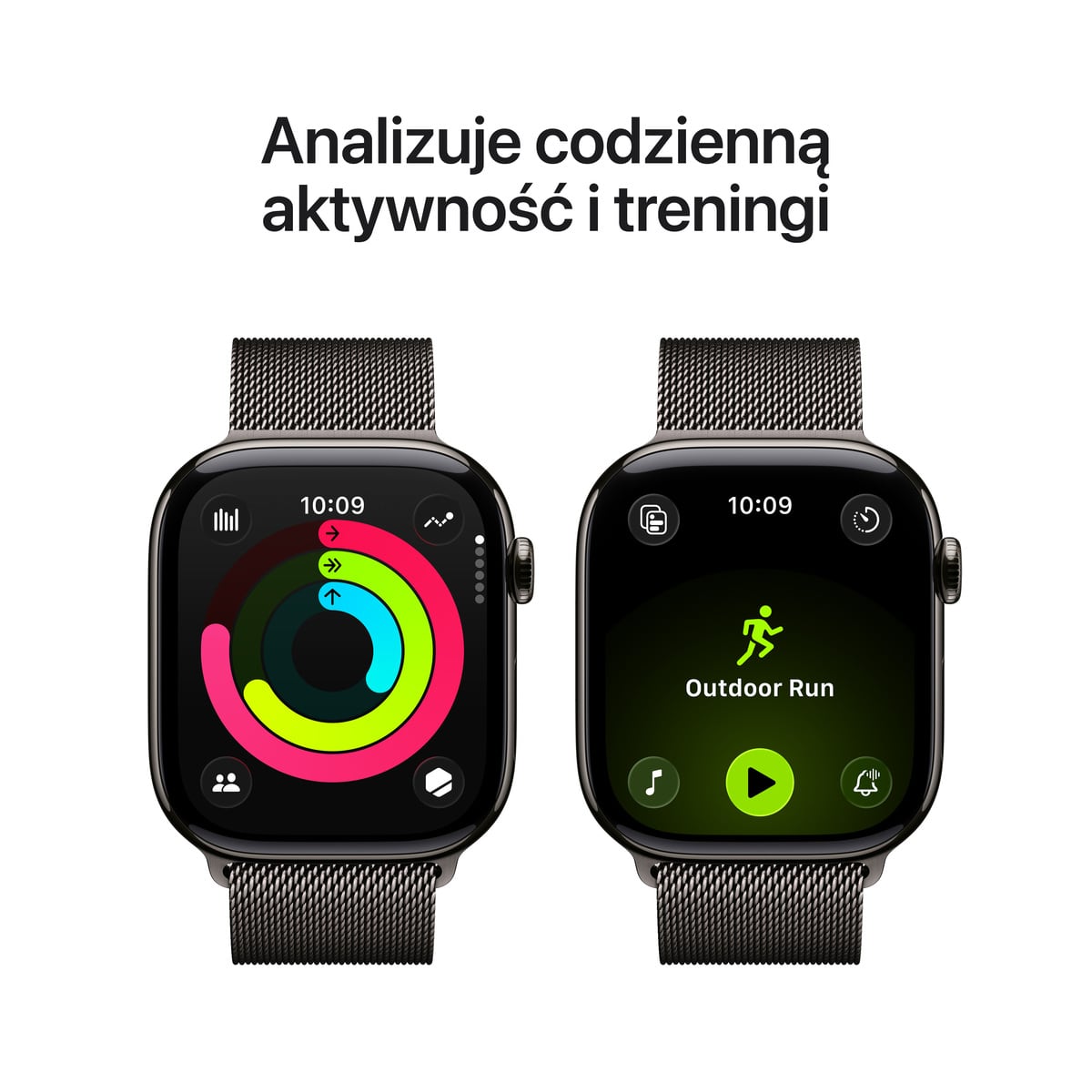Apple Watch Series 11 GPS + Cellular Koperta 46mm z Tytanu w kolorze Łupku z Bransoletą mediolańską w kolorze łupku - M/L