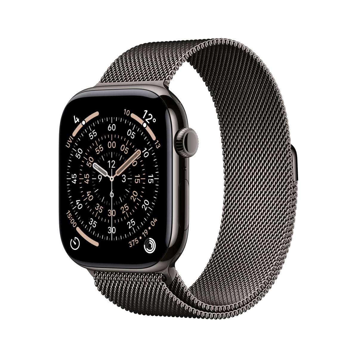 Apple Watch Series 11 GPS + Cellular Koperta 46mm z Tytanu w kolorze Łupku z Bransoletą mediolańską w kolorze łupku - S/M