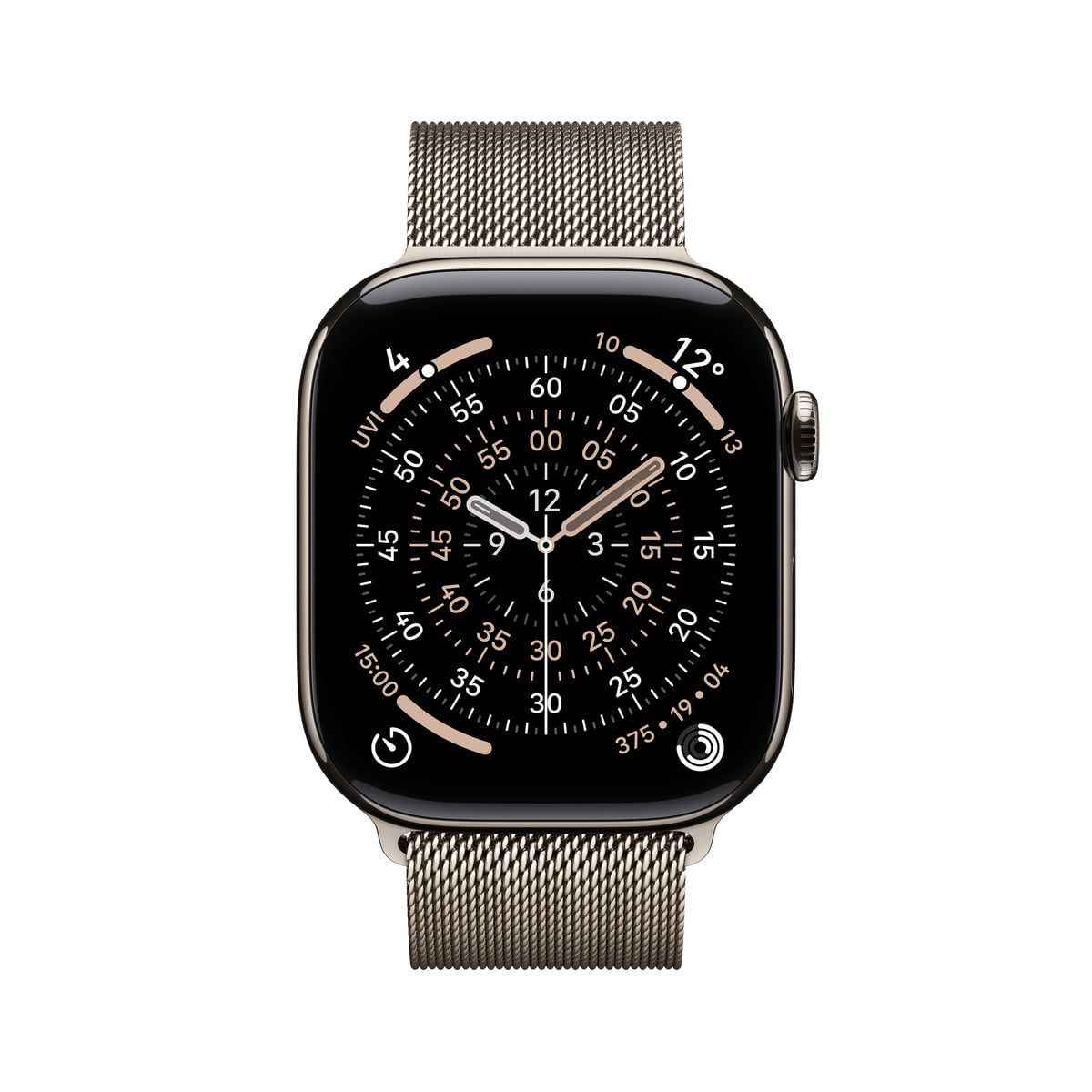 Apple Watch Series 11 GPS + Cellular Koperta 46mm z Tytanu w kolorze Naturalnym z Bransoletą mediolańską w kolorze naturalnym - M/L - zestaw