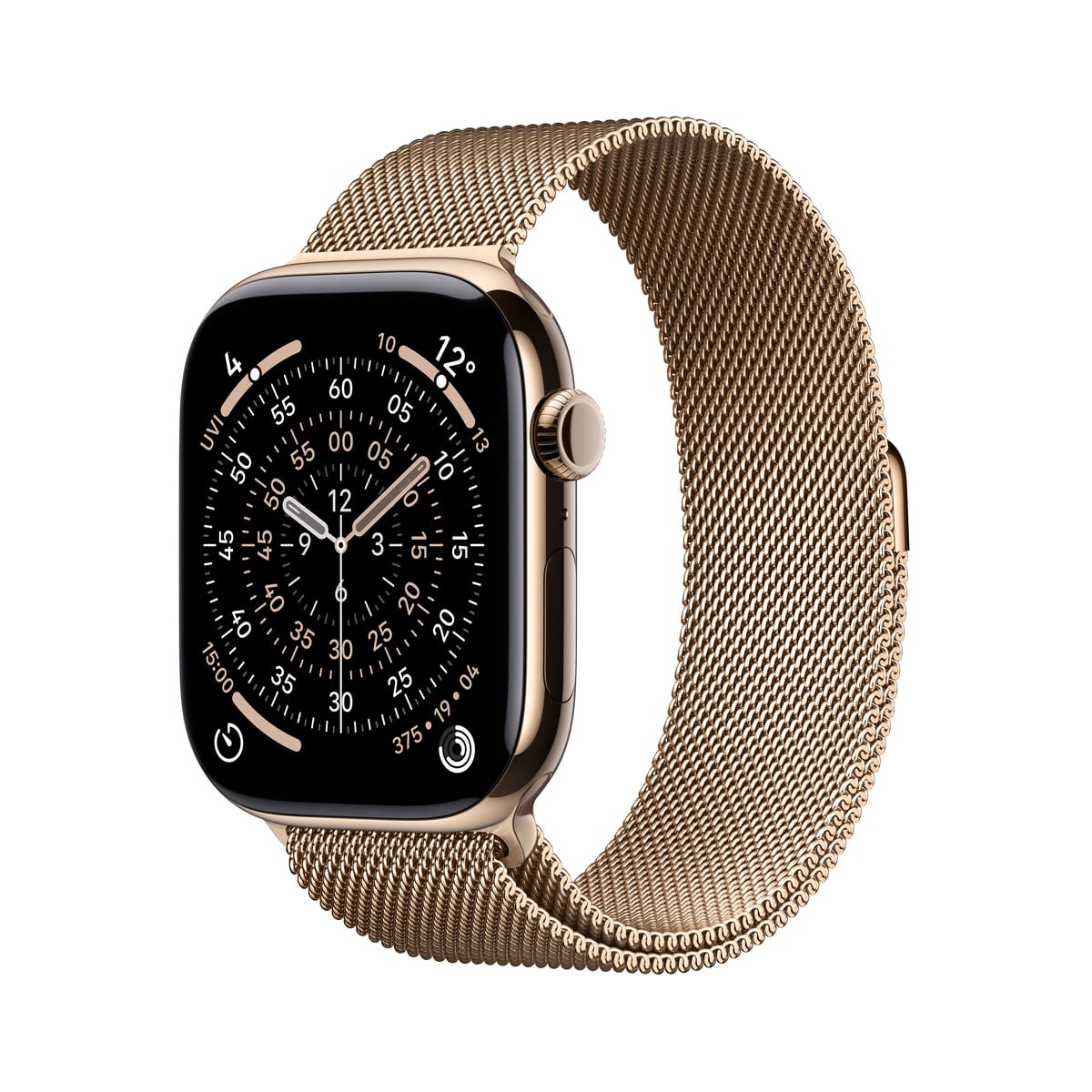 Apple Watch Series 11 GPS + Cellular Koperta 46mm z Tytanu w kolorze Złotym z Bransoletą mediolańską w kolorze złotym - M/L