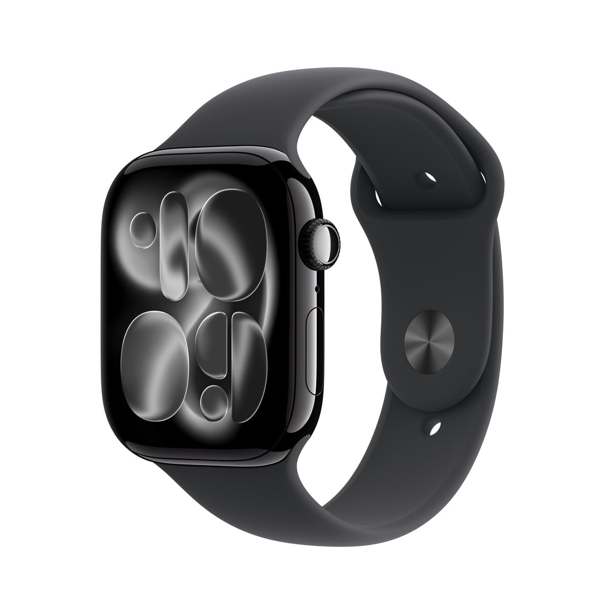Apple Watch Series 11 GPS Koperta 46mm z Aluminium w kolorze Onyksu z Paskiem sportowym w kolorze Czarnym - M/L