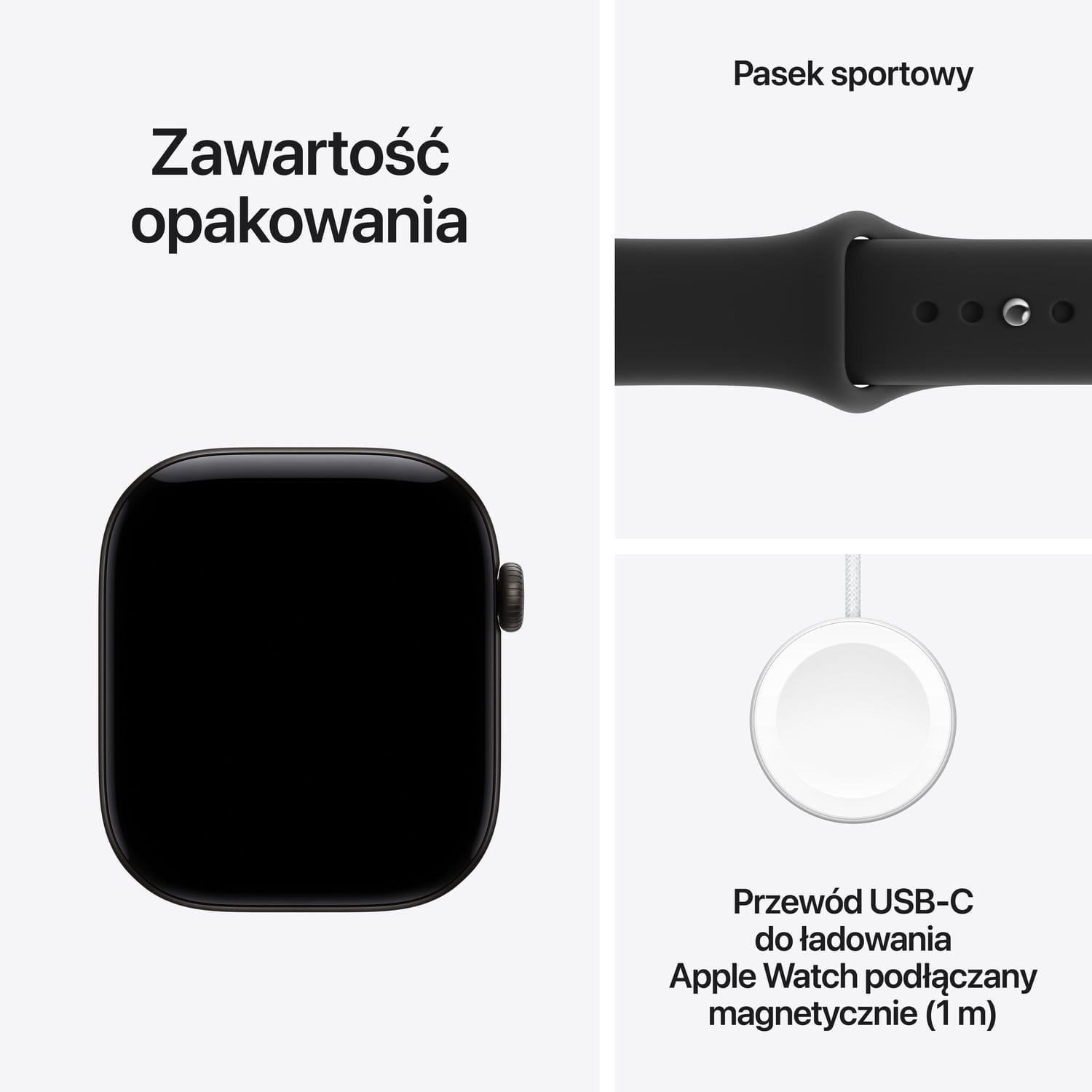Apple Watch Series 12 GPS + Cellular Koperta 46mm z Aluminium w kolorze Czarnym z Paskiem sportowym w kolorze Czarnym - M/L - zestaw Apple Watch Series 12 GPS + Cellular Koperta 46mm z Aluminium w kolorze Czarnym z Paskiem sportowym w kolorze Czarnym - M/L - zestaw
