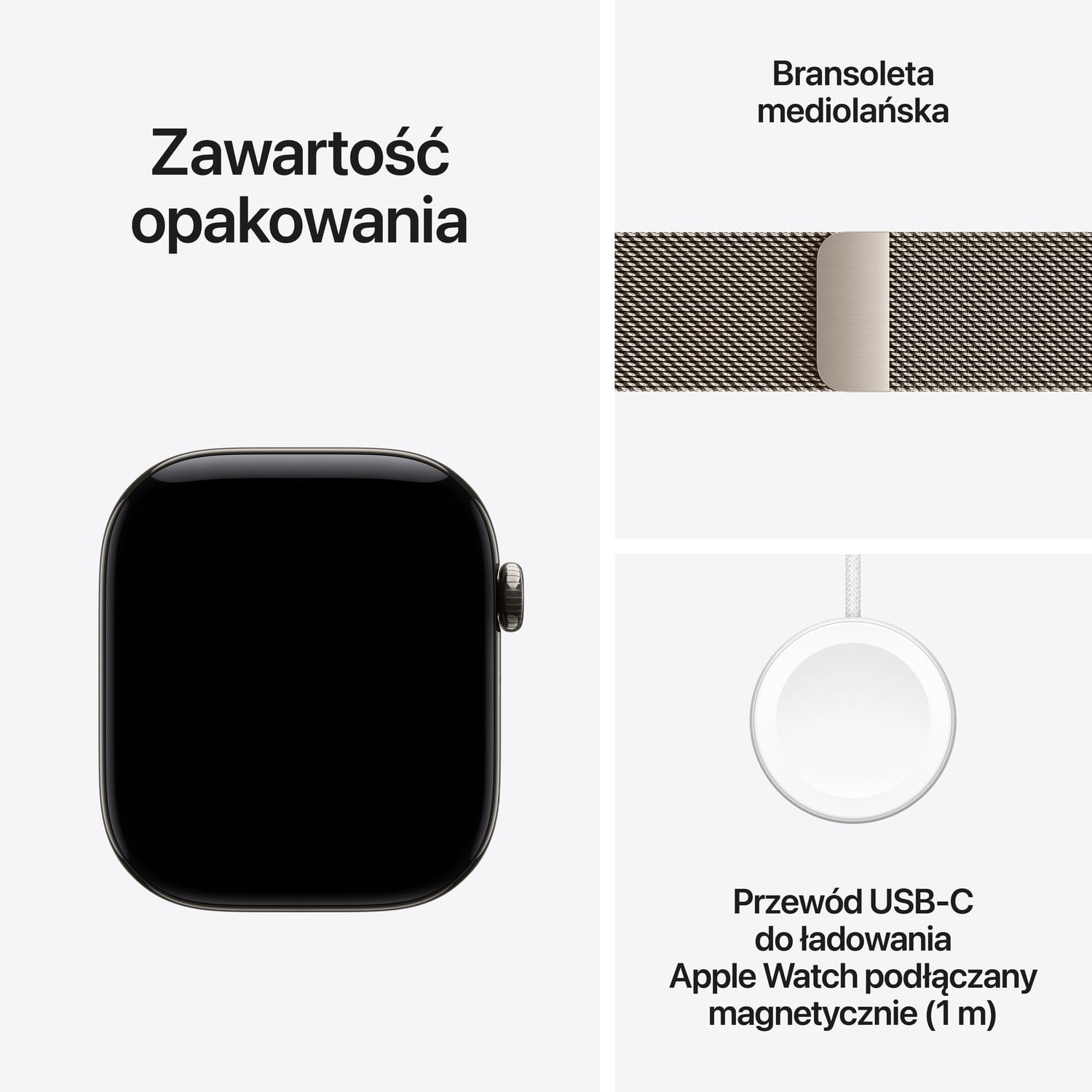 Apple Watch Series 12 GPS + Cellular Koperta 46mm z Tytanu w kolorze Naturalnym z Bransoletą mediolańską w kolorze Naturalnym - M/L - zestaw Apple Watch Series 12 GPS + Cellular Koperta 46mm z Tytanu w kolorze Naturalnym z Bransoletą mediolańską w kolorze Naturalnym - M/L - zestaw