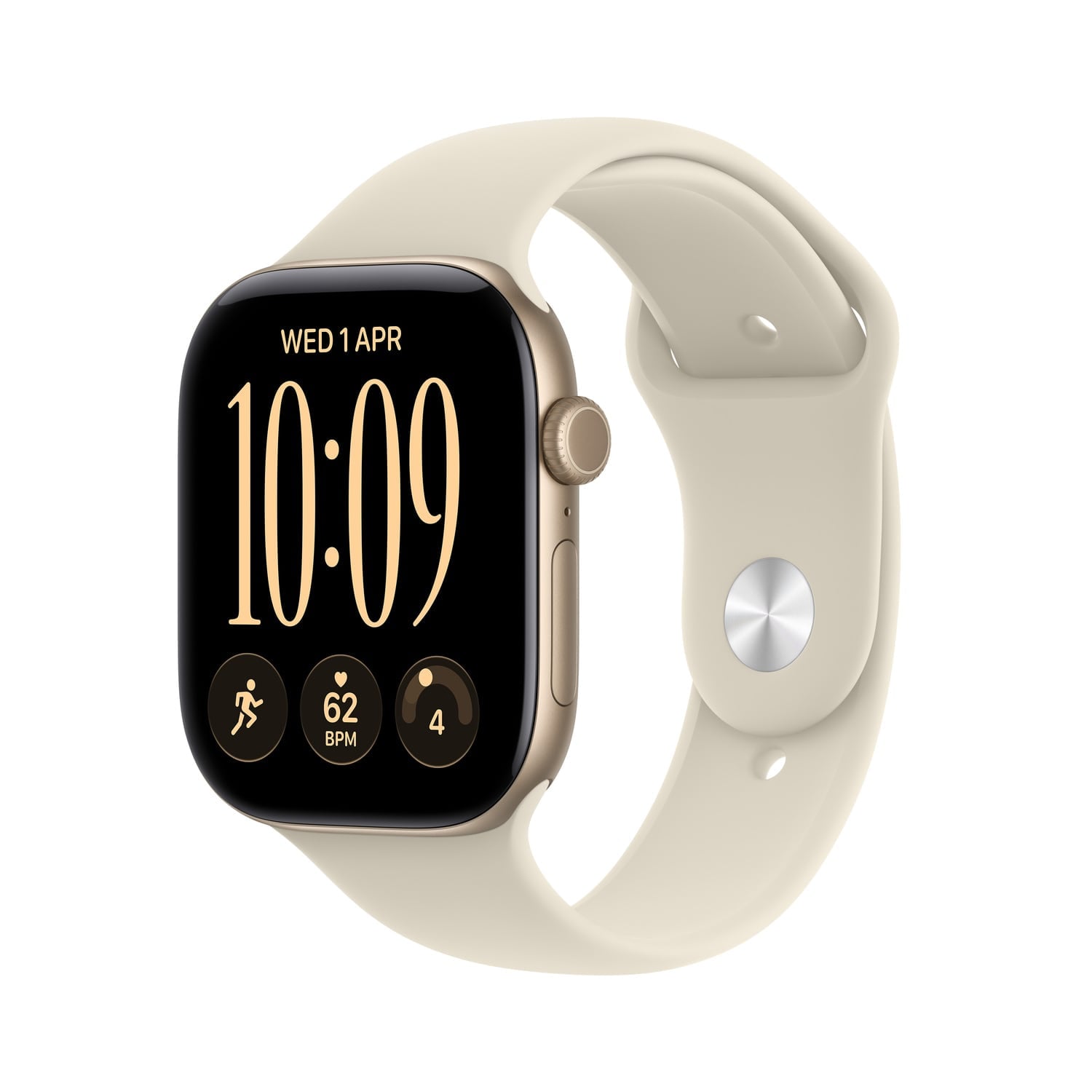 Apple Watch Series 12 GPS Koperta 42mm z Aluminium w kolorze Jasnego złota z Paskiem sportowym w kolorze Piasku - S/M Apple Watch Series 12 GPS Koperta 42mm z Aluminium w kolorze Jasnego złota z Paskiem sportowym w kolorze Piasku - S/M