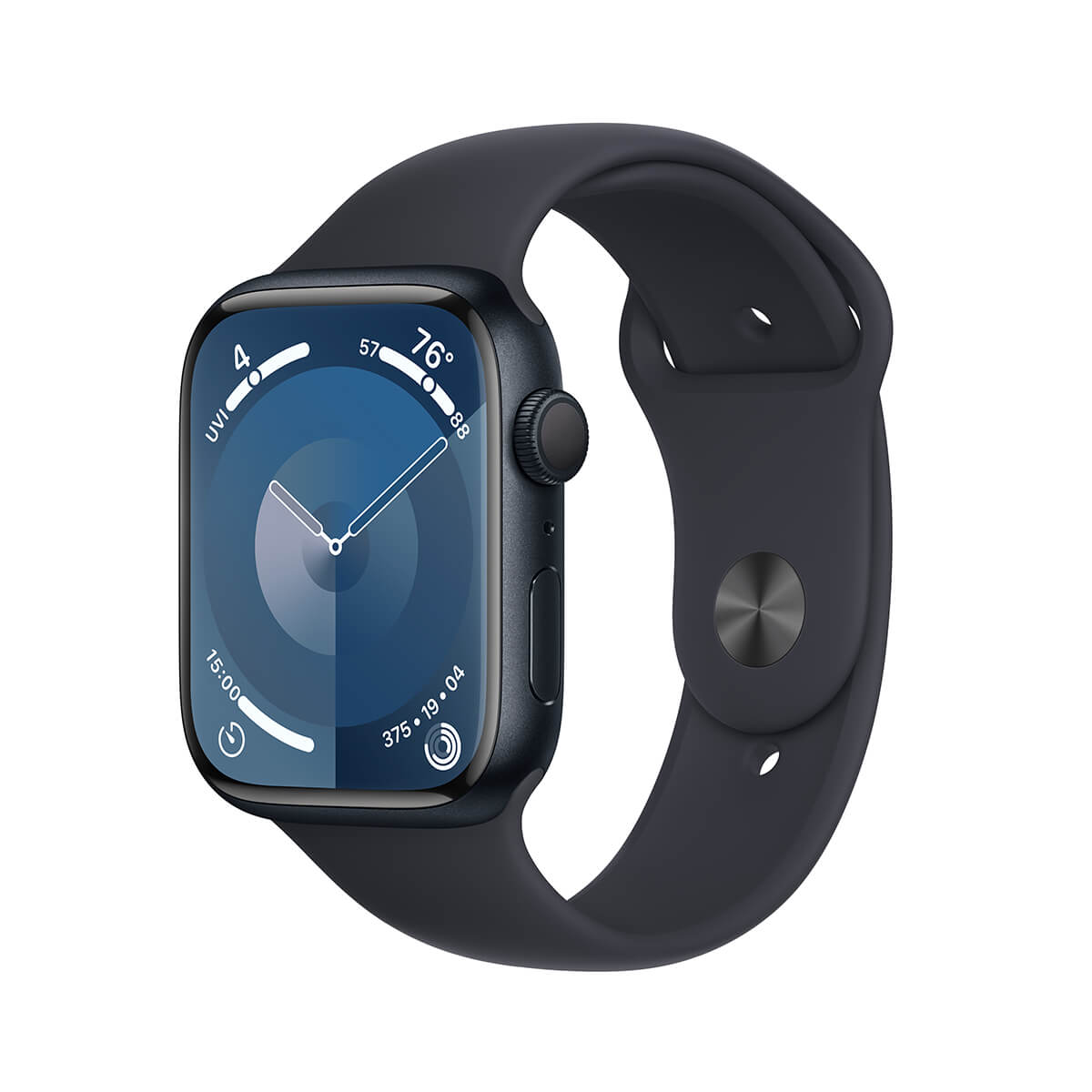 Apple Watch Series 9 GPS Koperta 45mm z Aluminium w kolorze Północy z Paskiem sportowym w kolorze Północy - rozmiar M/L