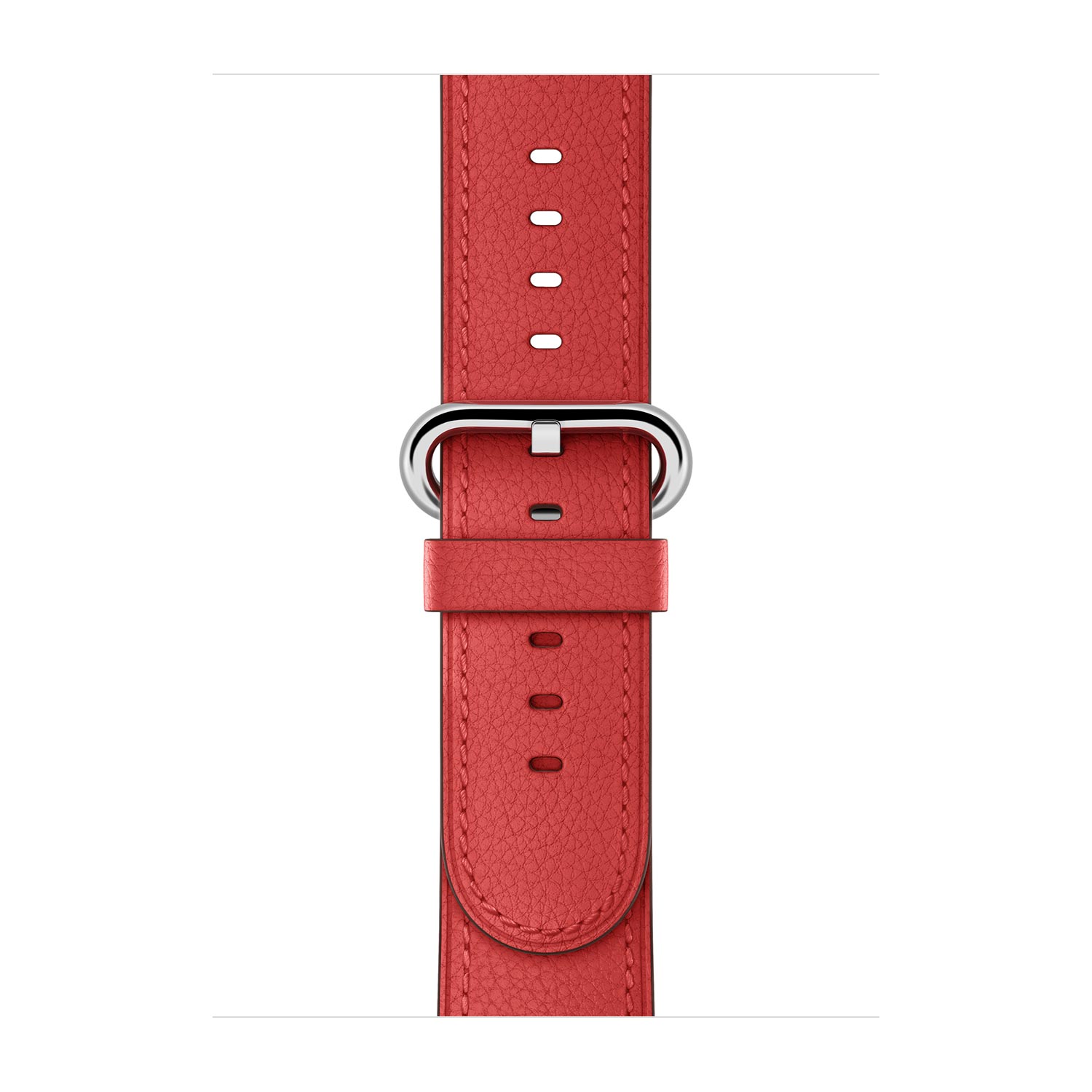 Apple Skórzany pasek z klamrą klasyczną w kolorze czerwonym do koperty 42mm / 44mm / 45mm / 46mm / 49mm - rozmiar M/L