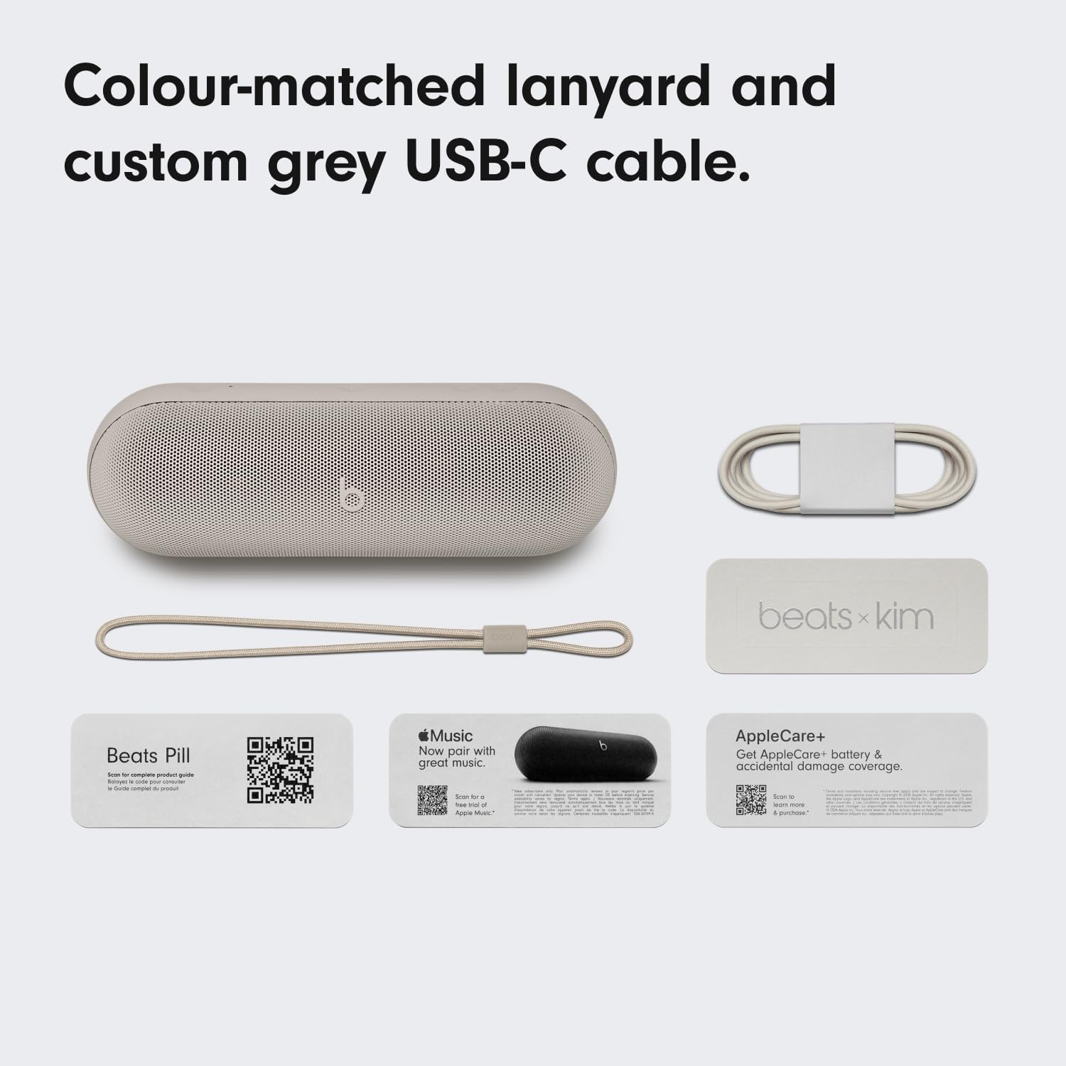 Beats Pill x Kim Kardashian Bezprzewodowy głośnik Bluetooth – Jasnoszary (Light Gray) 