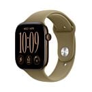 Apple Watch Series 12 GPS Koperta 46mm z Aluminium w kolorze Ciemnego brązu z Paskiem sportowym w kolorze Oliwki - S/M - MJEQ4MP/A