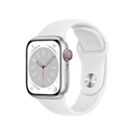 Apple Watch Series 8 GPS + Cellular Koperta 41mm z Aluminium w kolorze Srebrnym z Paskiem sportowym w kolorze Białym