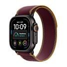 Apple Watch Ultra 4 GPS + Cellular Koperta 49mm z Tytanu w kolorze Czarnym z Opaską Trail w kolorze Burgunda - S/M - MJC34QP/A