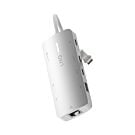 LINQ Hub 8in1 Pro Studio USB-C Multiport /8K HDMI / USB-C PD 140W / 3 x USB-A / 2 x USB-C / Enthernet 2,5Gb/s - Srebrny - LQ49081PS