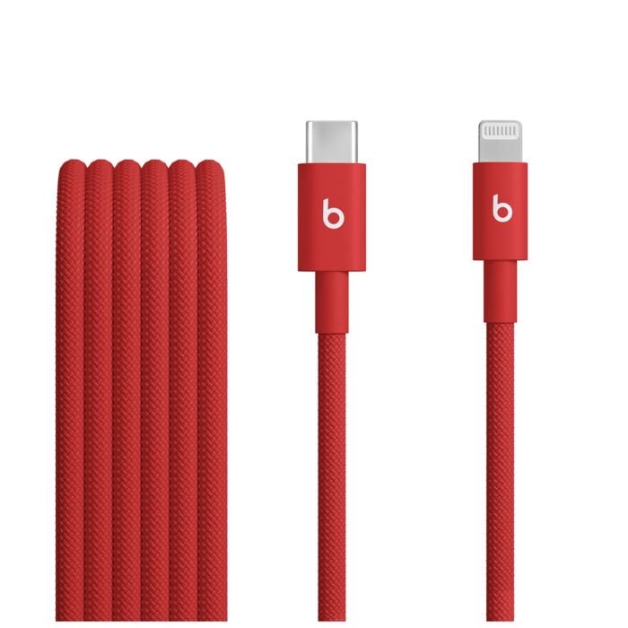 Apple Beats Pleciony przewód USB-C na Lightning (1,5m) - Energiczna czerwień - MFEH4EE/A - zdjęcie 1 z 3