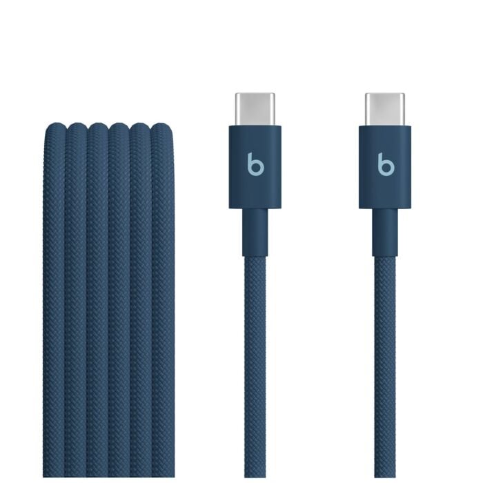 Apple Beats Pleciony przewód USB-C na USB-C (1,5m) - Elektryzujący granatowy - MDGE4ZM/A - zdjęcie 1 z 3