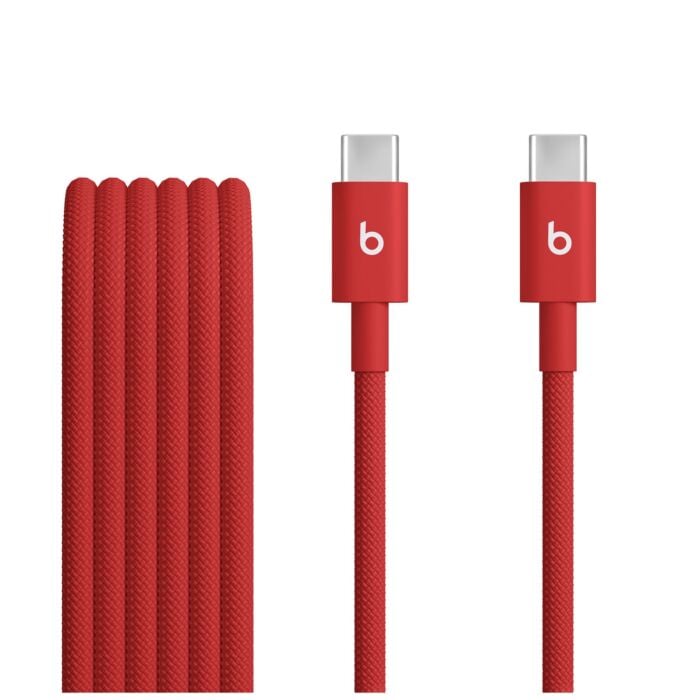 Apple Beats Pleciony przewód USB-C na USB-C (1,5m) - Energiczna czerwień - MDGF4ZM/A - zdjęcie 1 z 3
