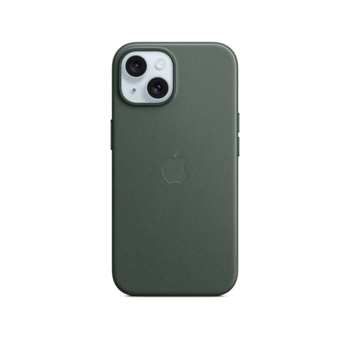 Apple Etui z tkaniny FineWoven do iPhone 15 z MagSafe – Wieczna zieleń – Outlet - MT3J3ZM/A/X642 - zdjęcie 1 z 4