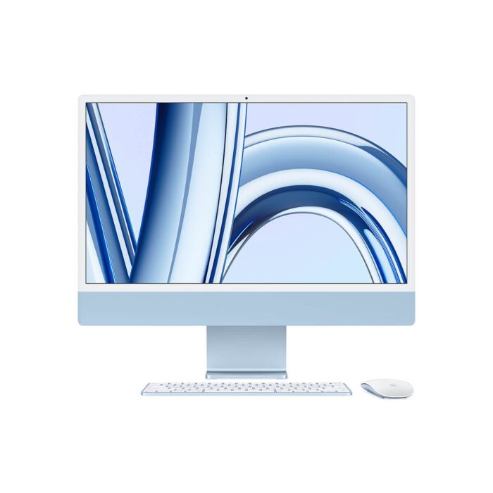 Apple iMac 24 4,5K Retina M3 8-core CPU + 10-core GPU / 16GB / 512GB SSD / Gigabit Ethernet / Niebieski (Blue) - MR7F3B/A - zdjęcie 1 z 8