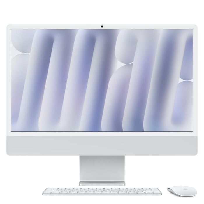 Apple iMac 24" 4,5K Retina M4 10-core CPU + 10-core GPU / 16GB / 256GB / Gigabit Ethernet / Srebrny (Silver) – Outlet - MWUU3ZE/A/Z175 - zdjęcie 1 z 9