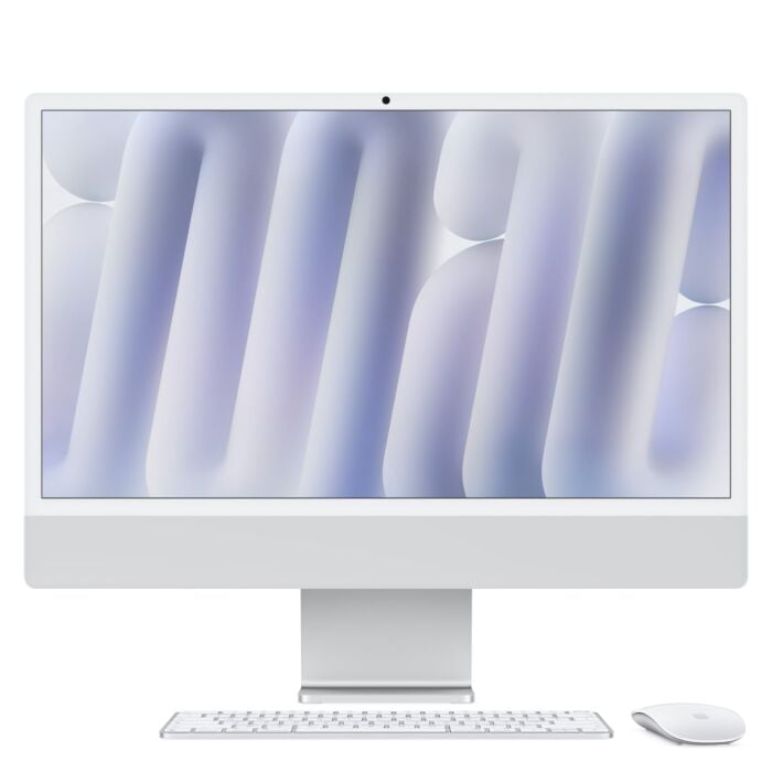 Apple iMac 24" M6 12-core CPU + 12-core GPU / 16GB RAM / 256GB SSD / Magic Keyboard z Touch ID / Magic Mouse / Gigabit Ethernet / Srebrny (Silver) - MH114ZE/A - zdjęcie 1 z 8