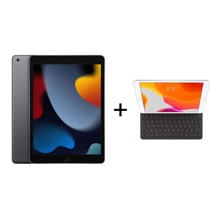 APPLE iPad 10,2 64GB WI-FI Gwiezdna szarość (Space Gray) + Apple Klawiatura Smart Keyboard do iPad (9-gen.) Czarna - MK2K3FD/A/K - zdjęcie 1 z 8