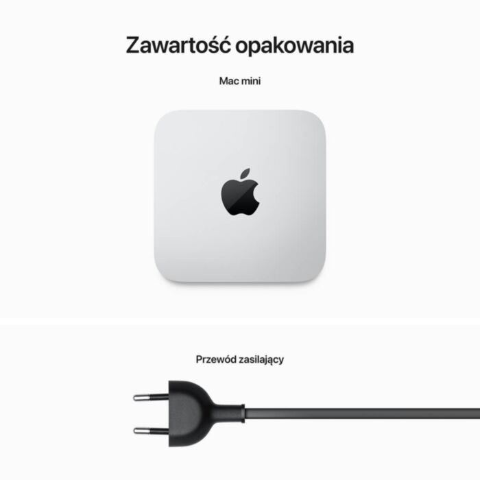 Apple Mac mini M2/8GB 256GB/8-core CPU+10-core GPU/Srebrny