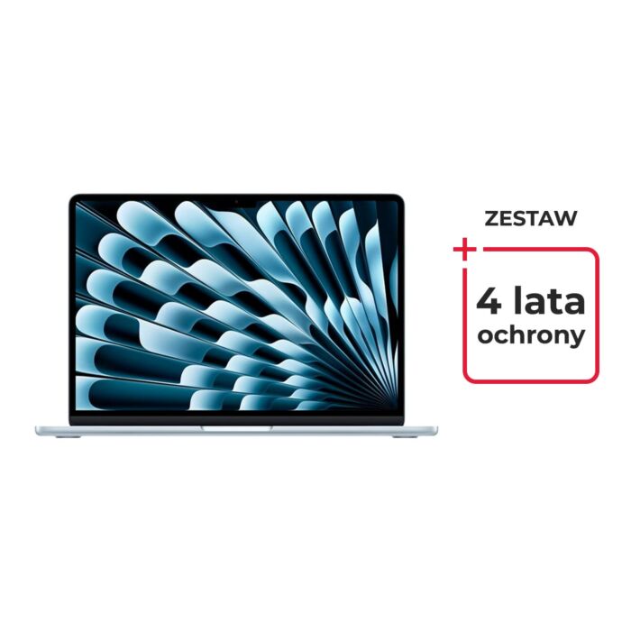Apple MacBook Air 13 M4 10-core CPU + 8-core GPU / 16GB RAM / 256GB SSD / Błękitny (Sky Blue) + Service Pack Platinum PRO 4 lata - MC6T4ZE/A/BF11 - zdjęcie 1 z 13