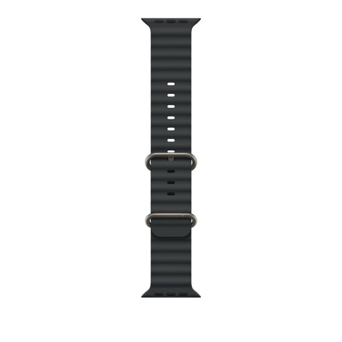 Apple Pasek Ocean w kolorze czarnym z elementami z tytanu w kolorze naturalnym do koperty 44mm / 45mm / 46mm / 49mm - rozmiar uniwersalny - AWBFBK0/V - zdjęcie 1 z 3