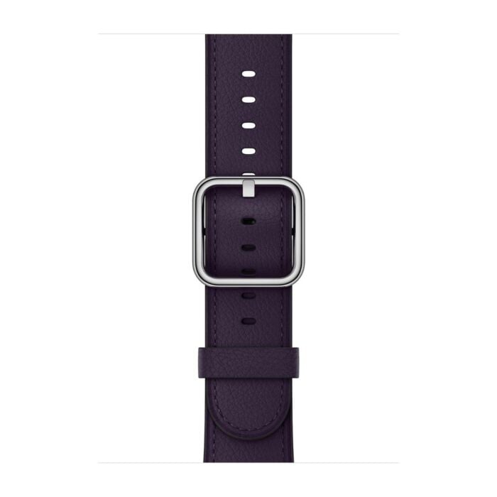Apple Skórzany pasek z klamrą klasyczną w kolorze ciemnego bakłażana do koperty 44mm / 45mm / 46mm / 49mm - rozmiar M/L - Outlet - 923-02213/X659 - zdjęcie 1 z 3