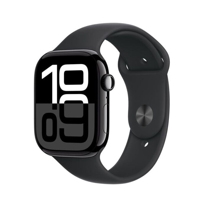 Apple Watch Series 10 GPS Koperta 42mm z Aluminium w kolorze Onyksu z Paskiem sportowym w kolorze Czarnym - M/L - Outlet - MWWF3ET/A/W249 - zdjęcie 1 z 9