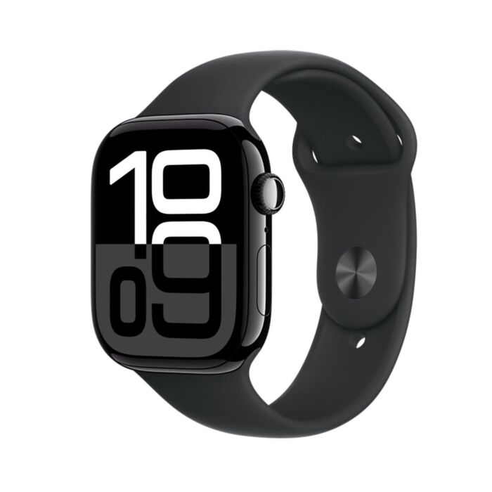 Apple Watch Series 10 GPS Koperta 46mm z Aluminium  w kolorze Onyksu z Paskiem sportowym w kolorze Czarnym - S/M - Demo – Outlet - 3N496Z/A/W301 - zdjęcie 1 z 3